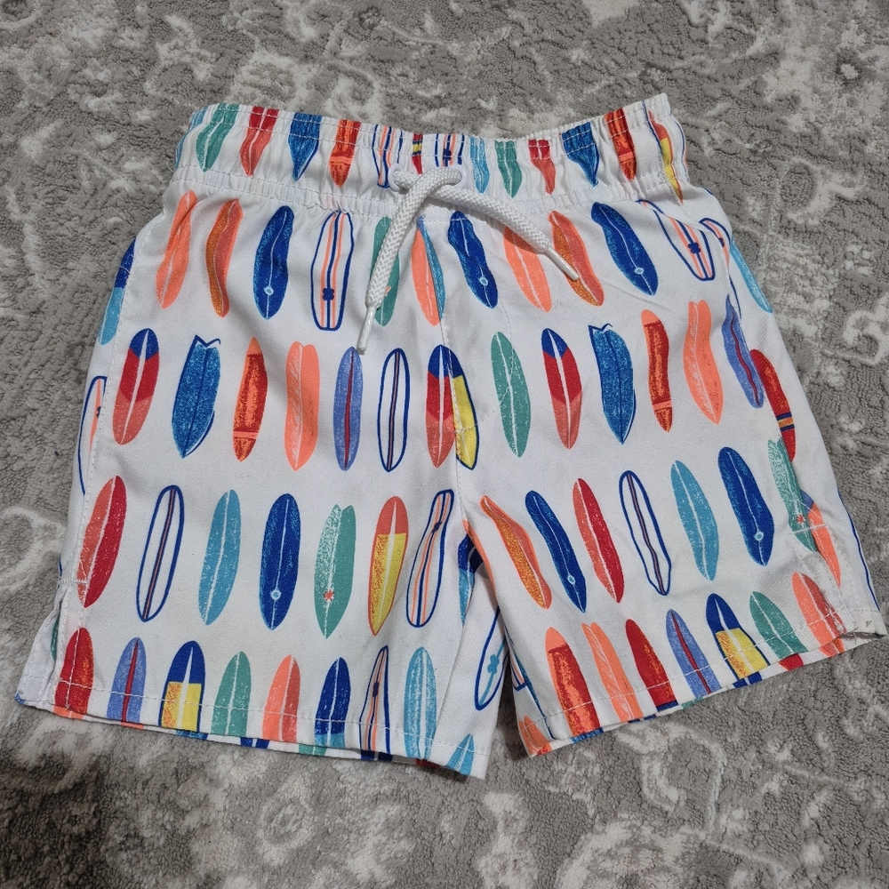 Place Sport Boy's Colorful Surfboard Print Swim Trunks Size 12-18M
